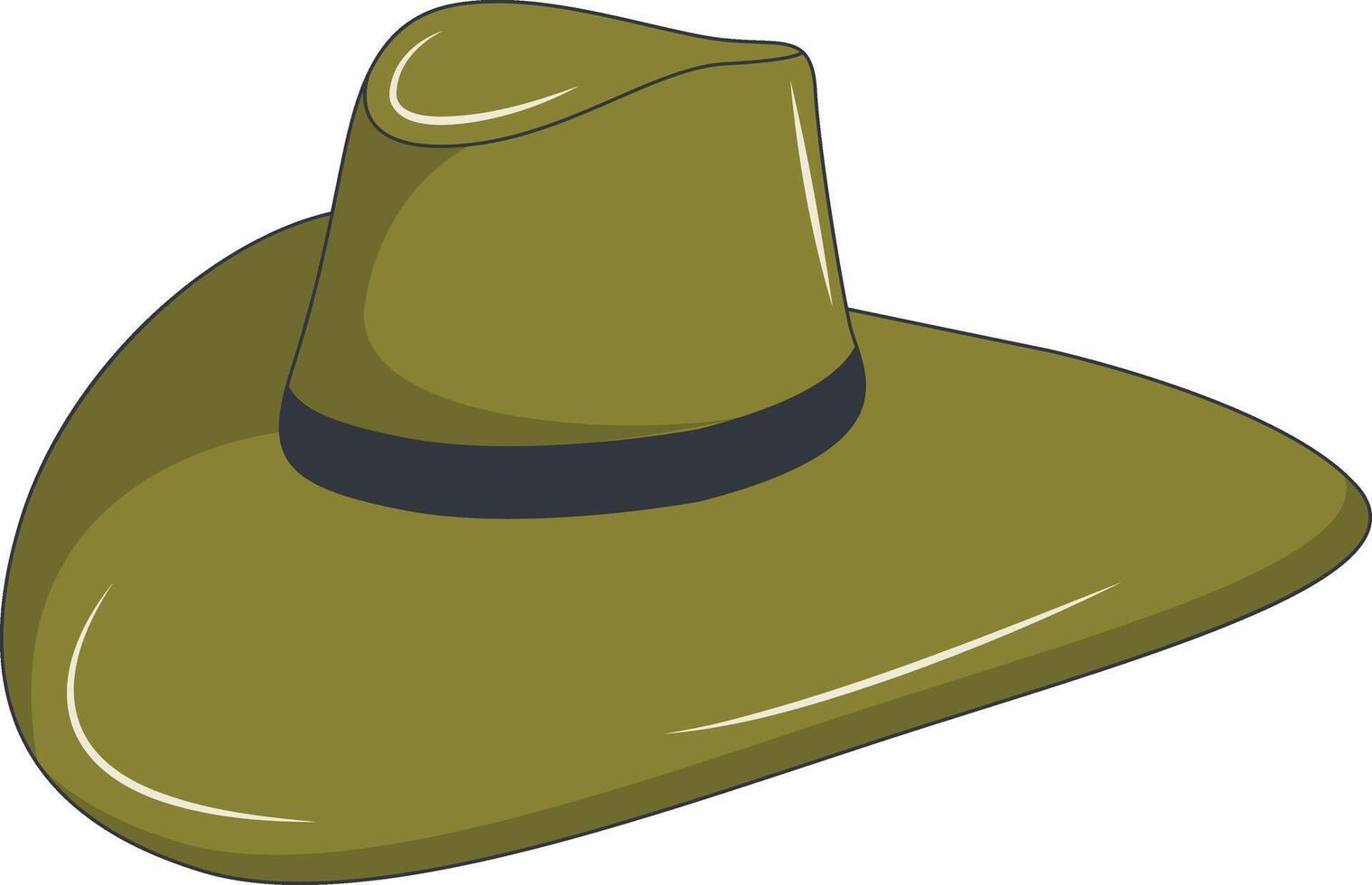 Wild West Cowboy Hat with Cartoon Style vector