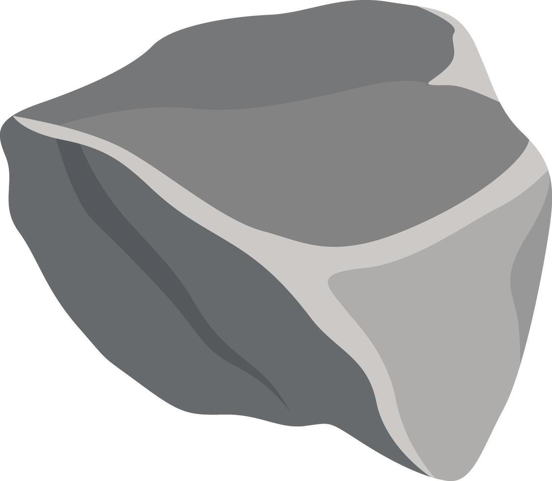 Big Rock Stone with Cartoon Design. vector