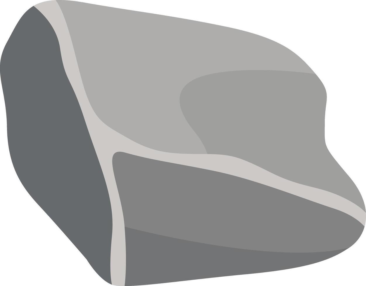 Big Rock Stone in Smooth Design. Isolated on a White Background vector