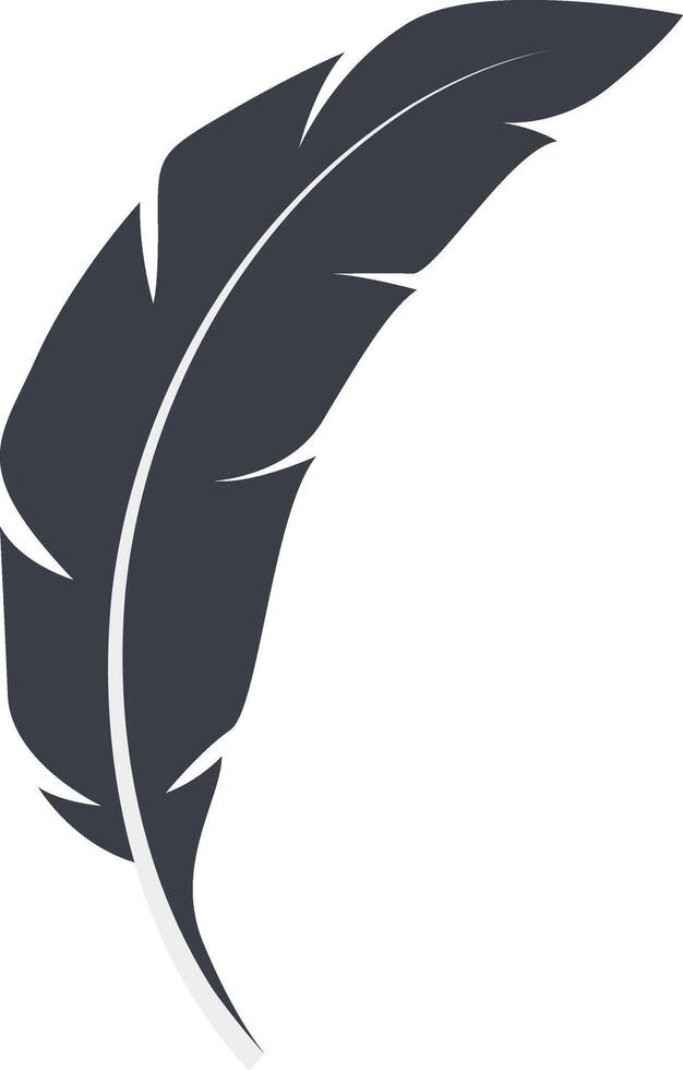 Bird Feather Black Silhouette, vector