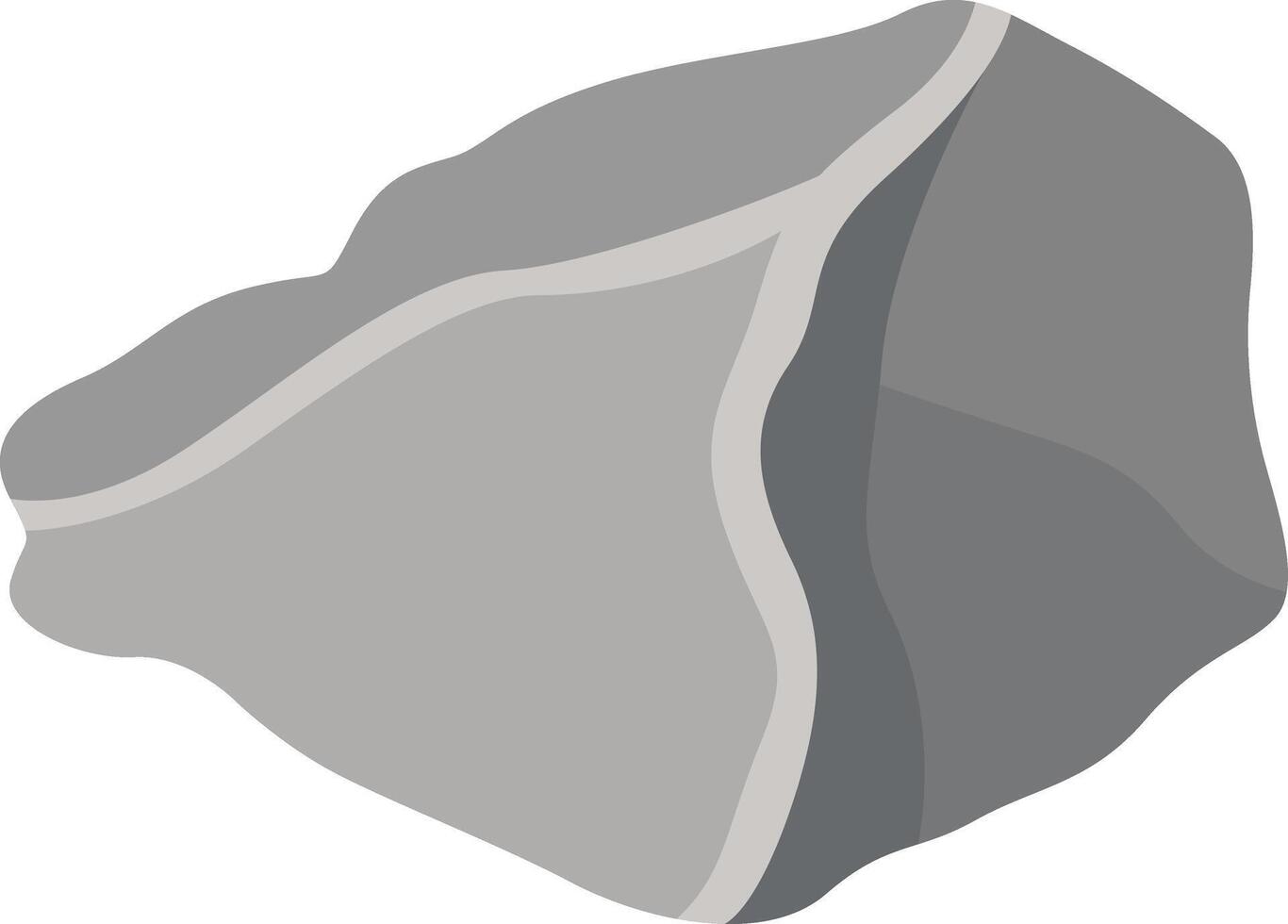 Big Rock Stone with Smooth Design. vector