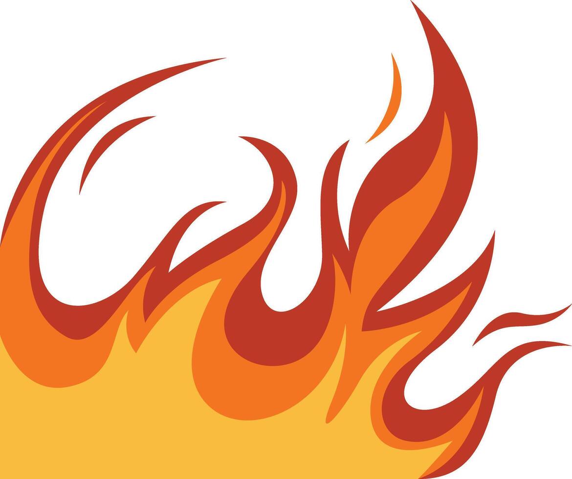 Fire Border Clipart, Isolated on White Background, vector