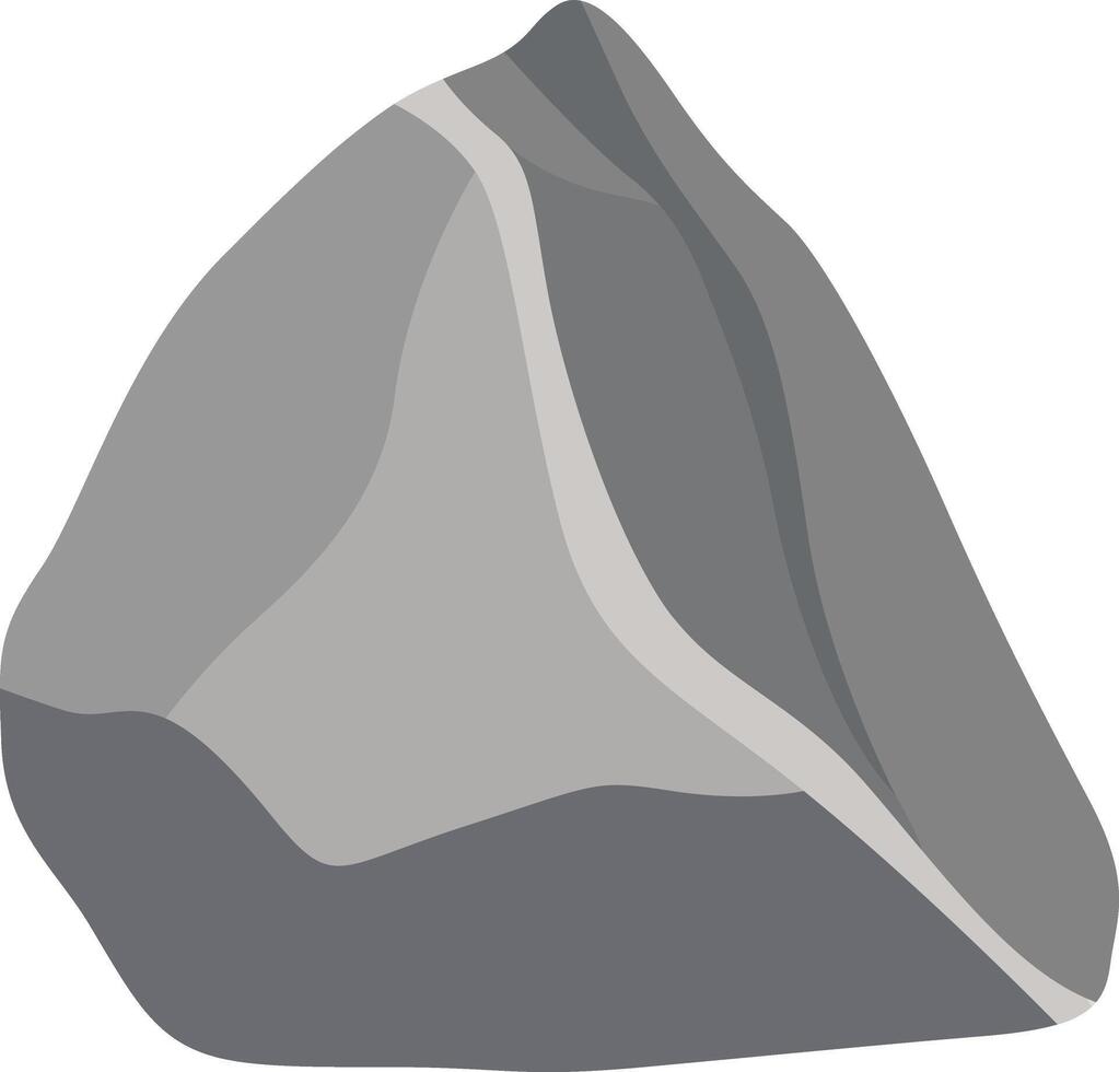 Big Rock Stone in Flat Design. vector