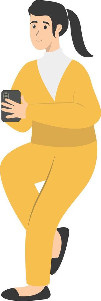 Illustration of Woman and Technology Device. vector