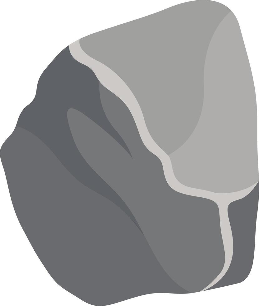 Big Rock Stone with Flat Design. vector