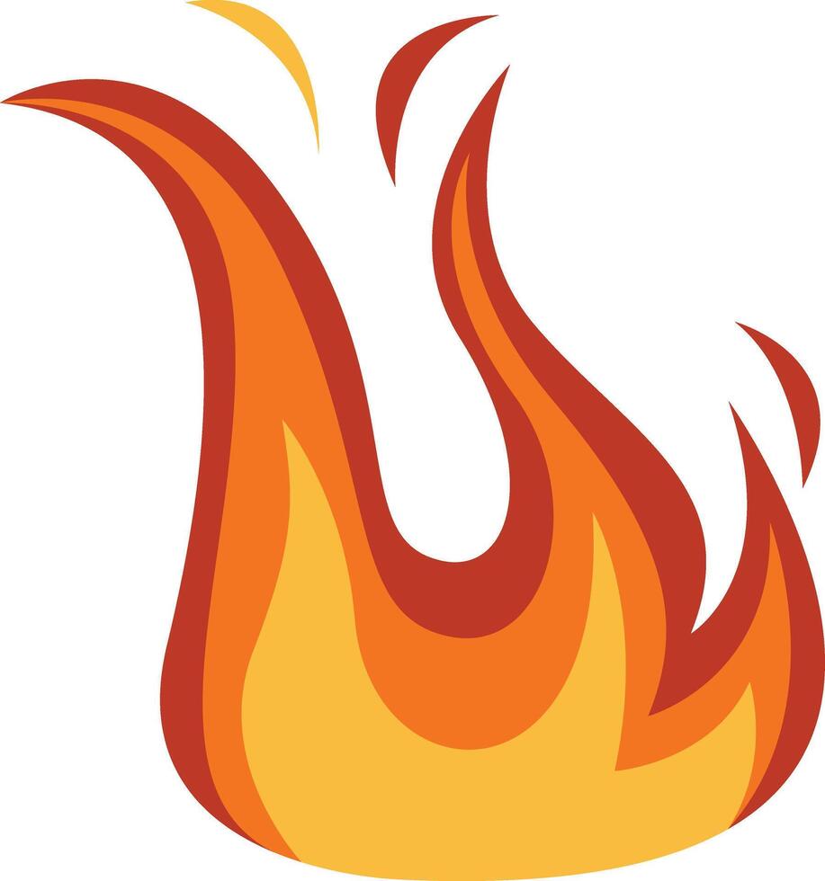 Fire Border Clipart with Cartoon Design. vector