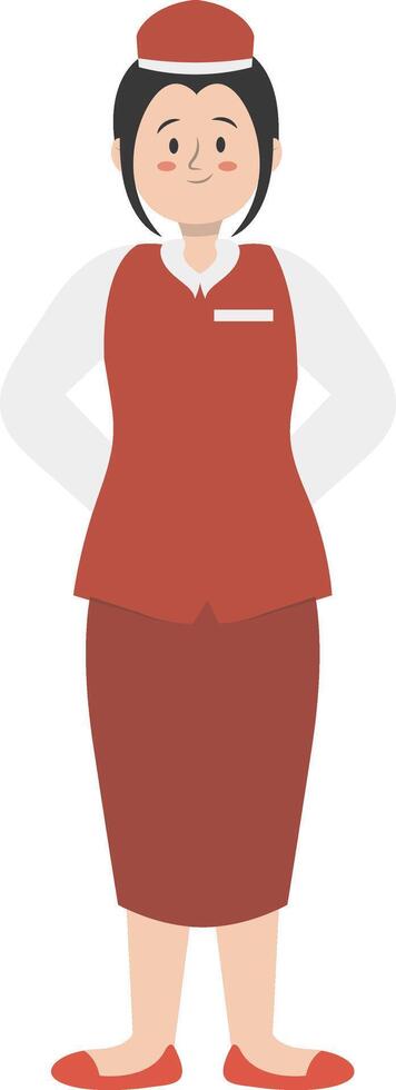 Woman Professional Staff Character vector