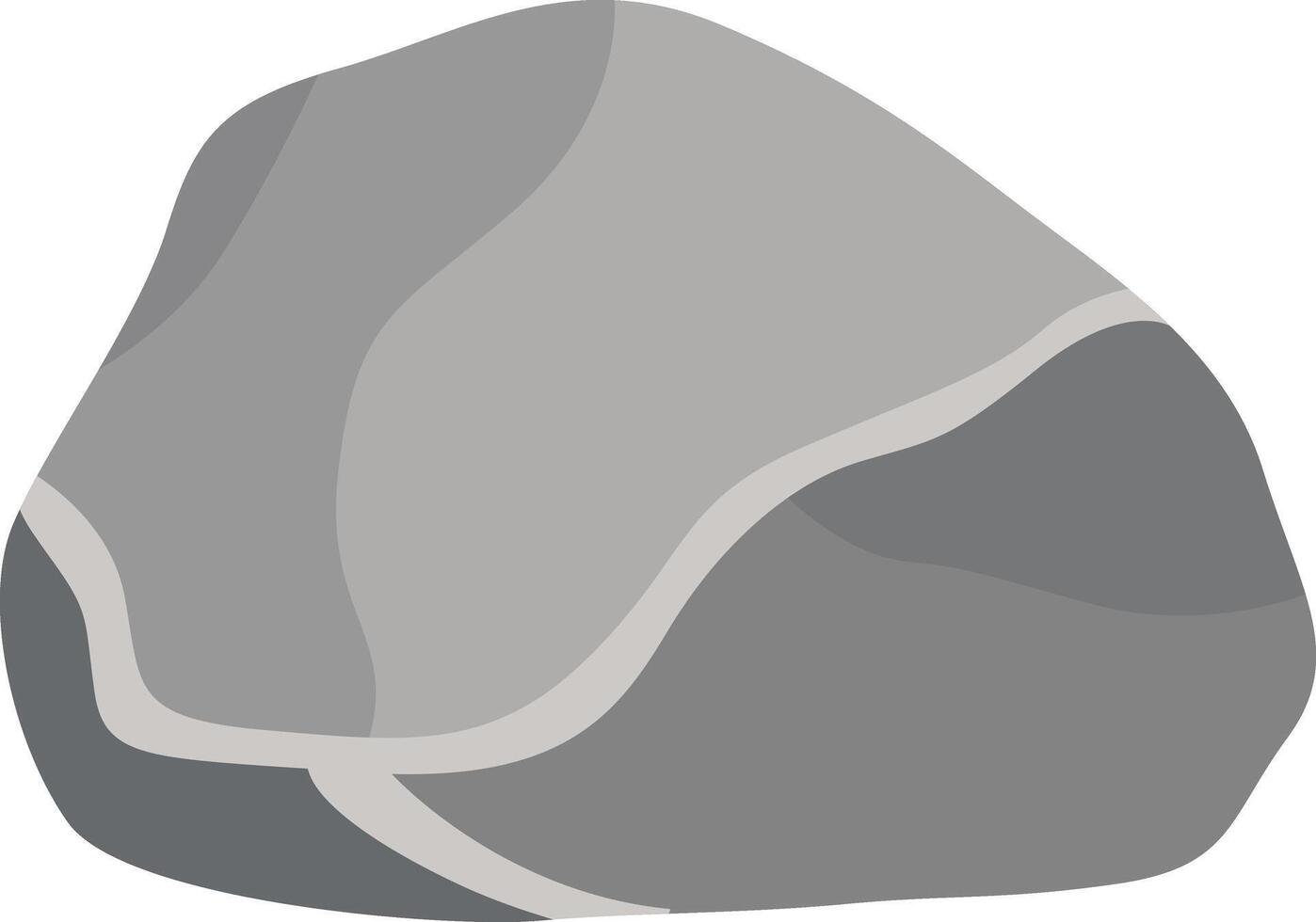 Big Rock Stone in Cartoon Style. Isolated on a White Background vector