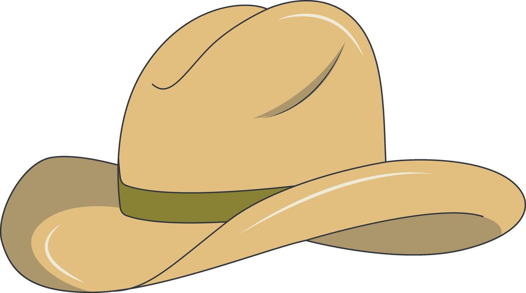 Wild West Cowboy Hat Illustration with Flat Design. vector
