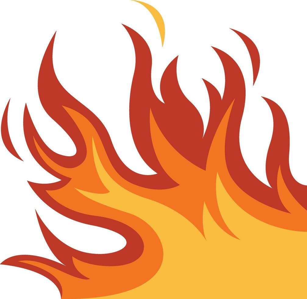 Fire Border Clipart, Isolated on White Background vector