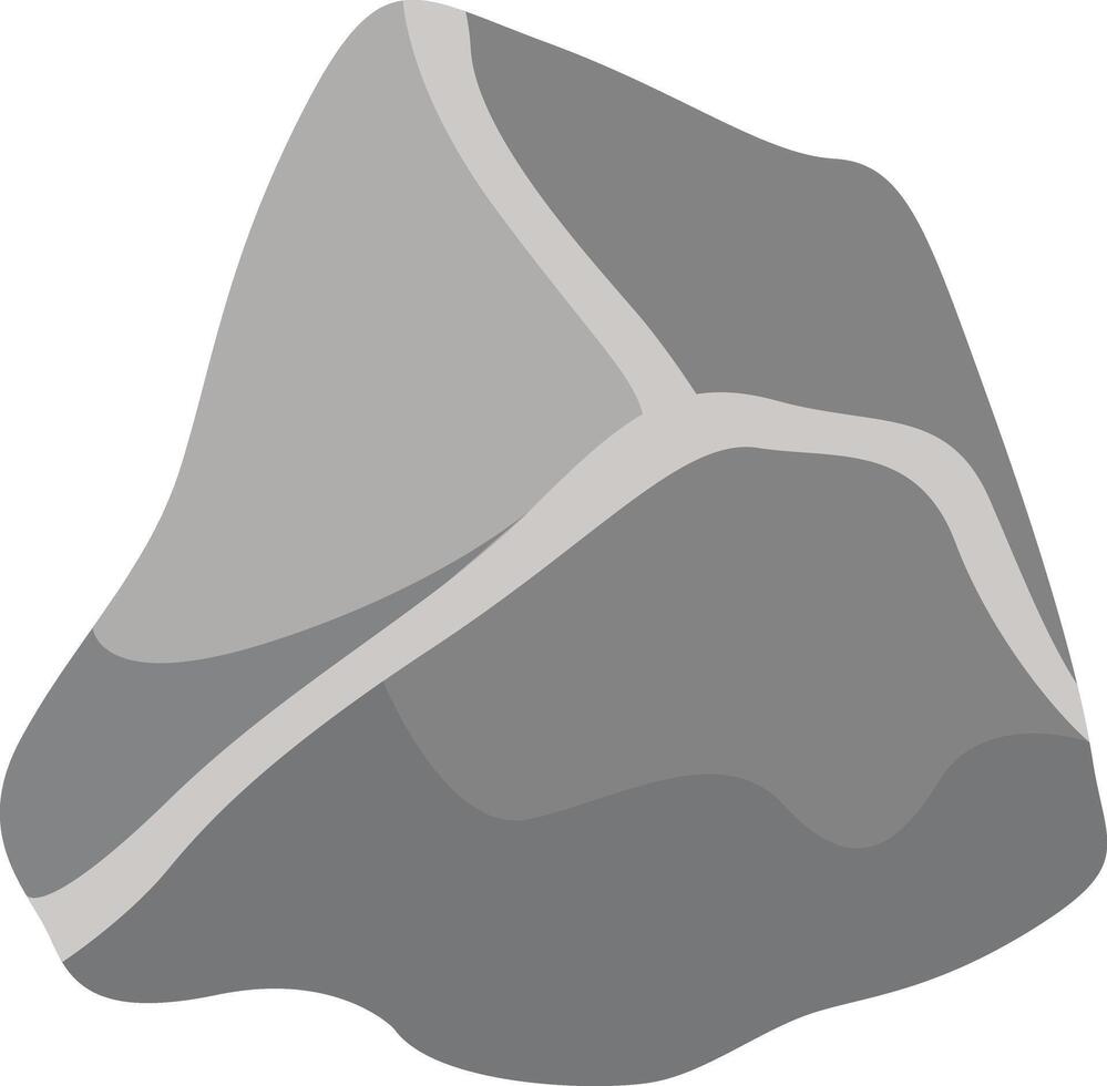 Big Rock Stone with Cartoon Style. Isolated on a White Background vector