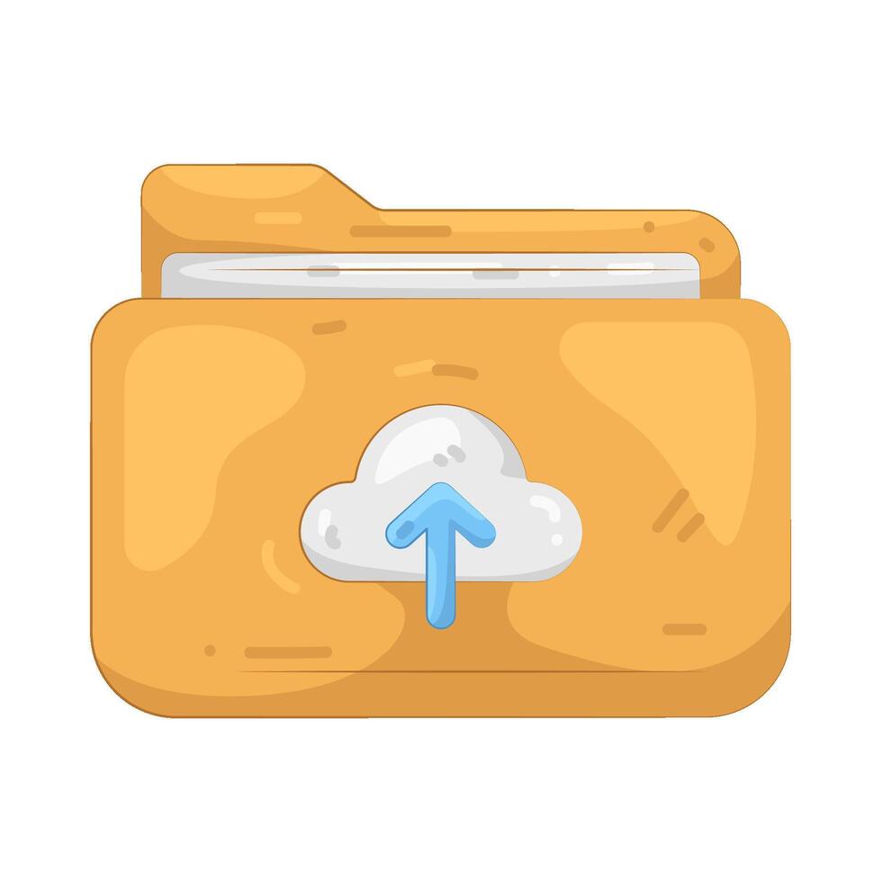 Cloud Upload Folder vector