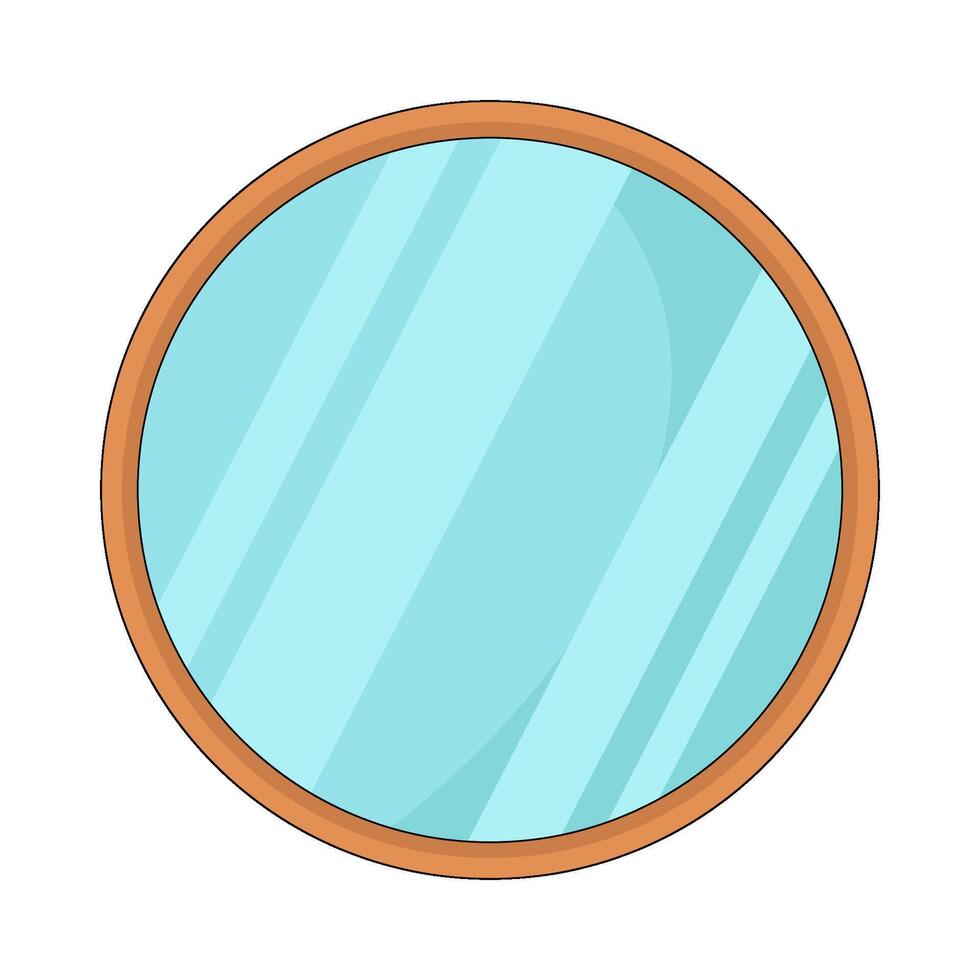 Round Mirror illustration vector