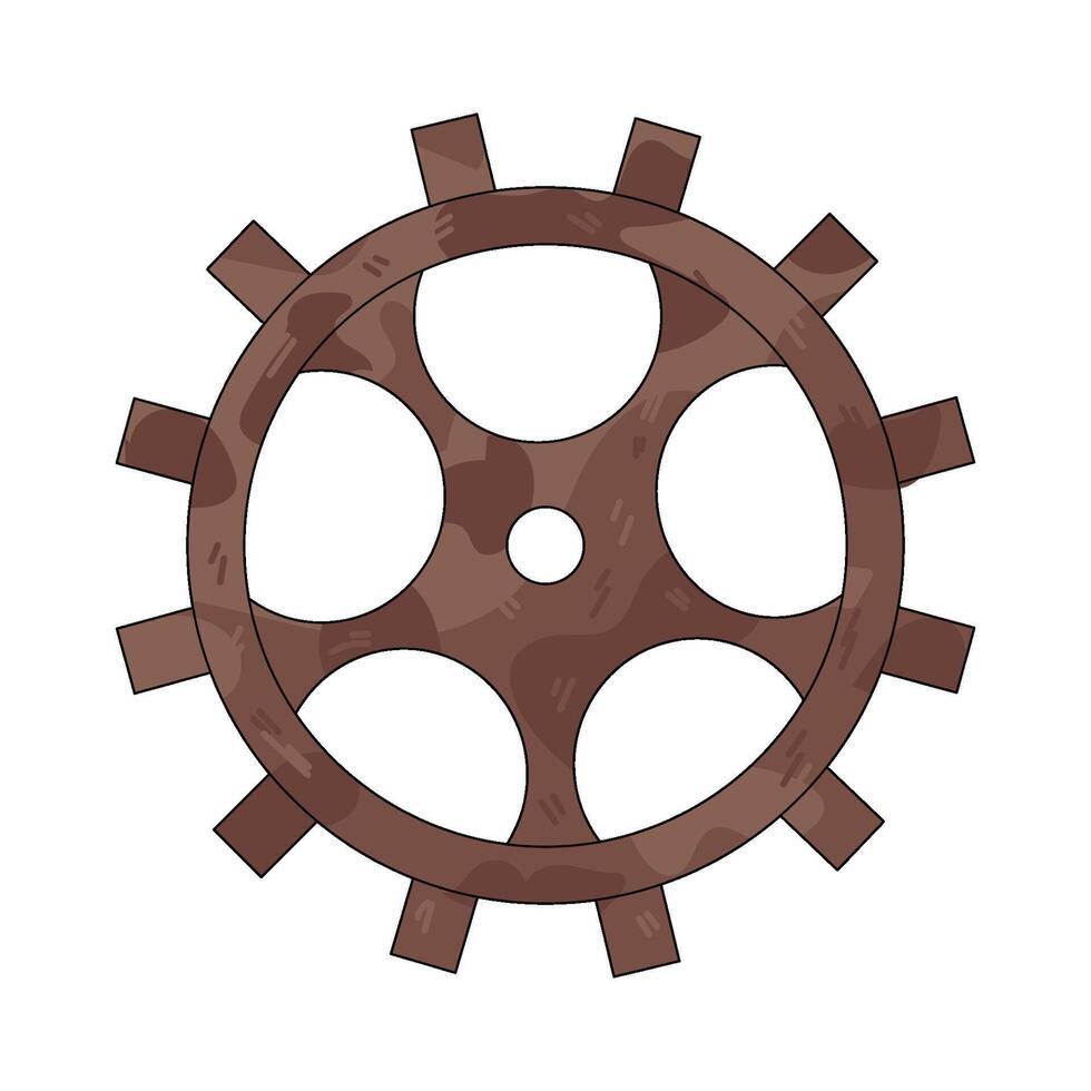 Rusty Gear Cogwheel vector