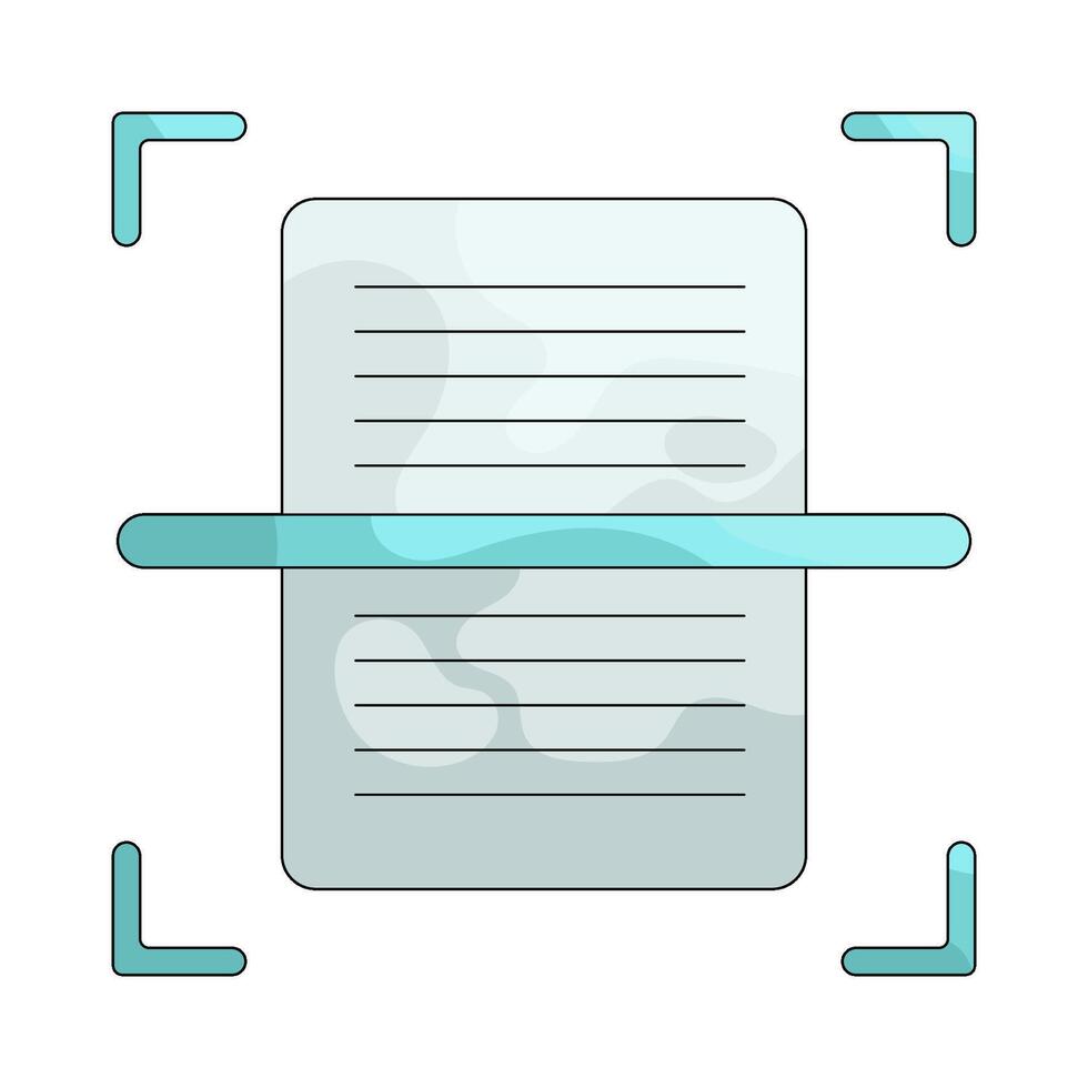 Document Scan illustration vector