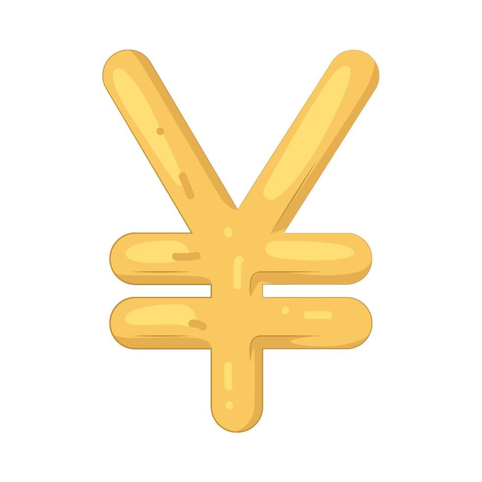 Golden Yen Symbol illustration vector