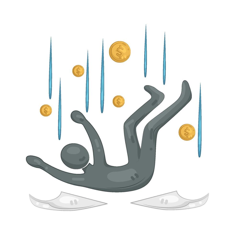 Falling Down Illustration vector