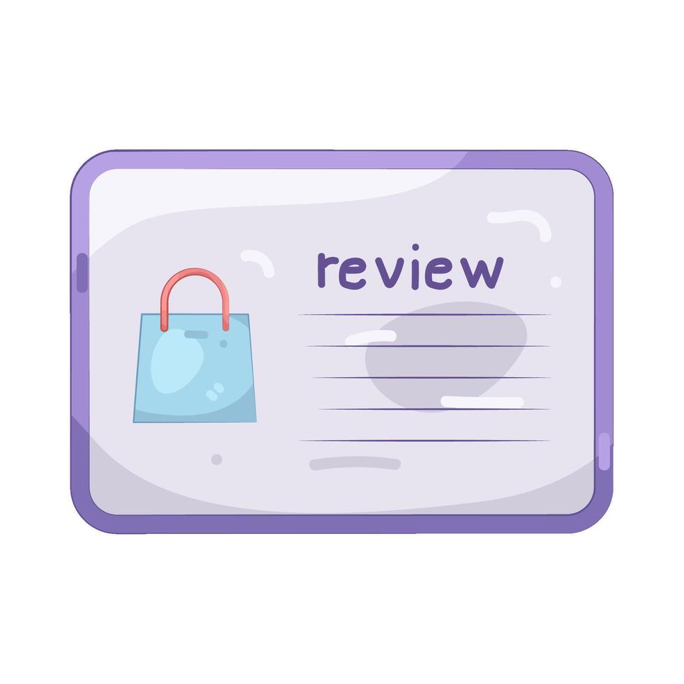 Shopping Review illustration vector