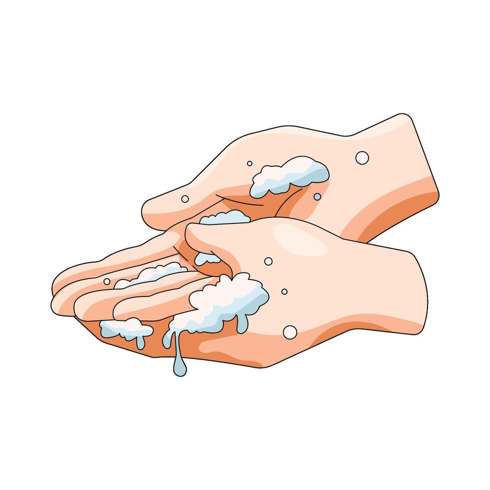 Washing Hands with Soap and Water vector