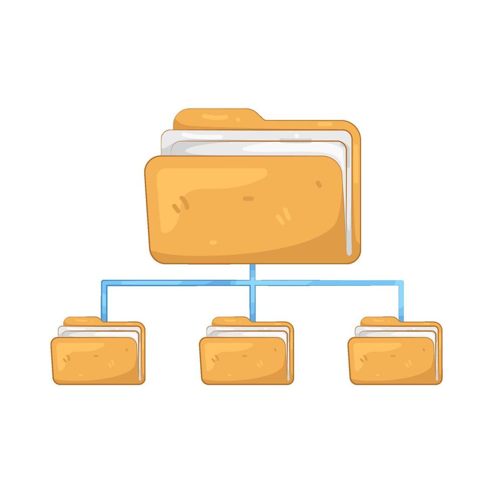Folder Structure illustration vector