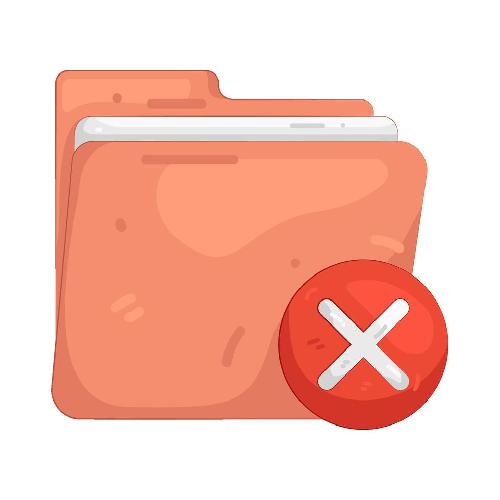 Illustration of Delete Folder vector