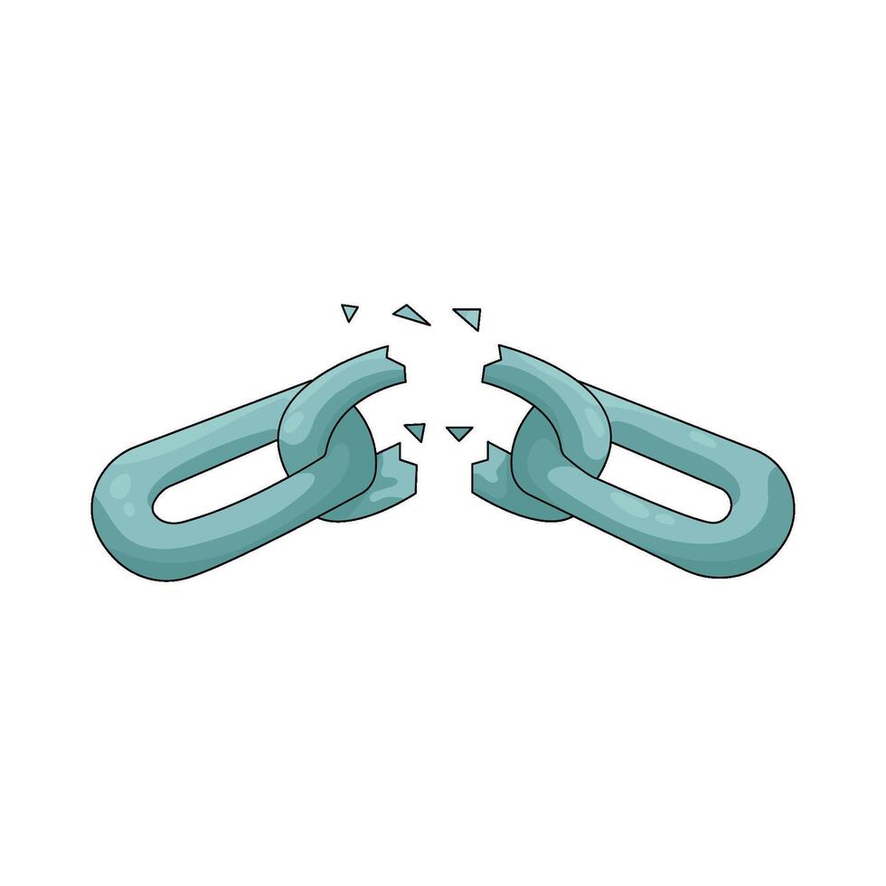 Broken Chain Link vector