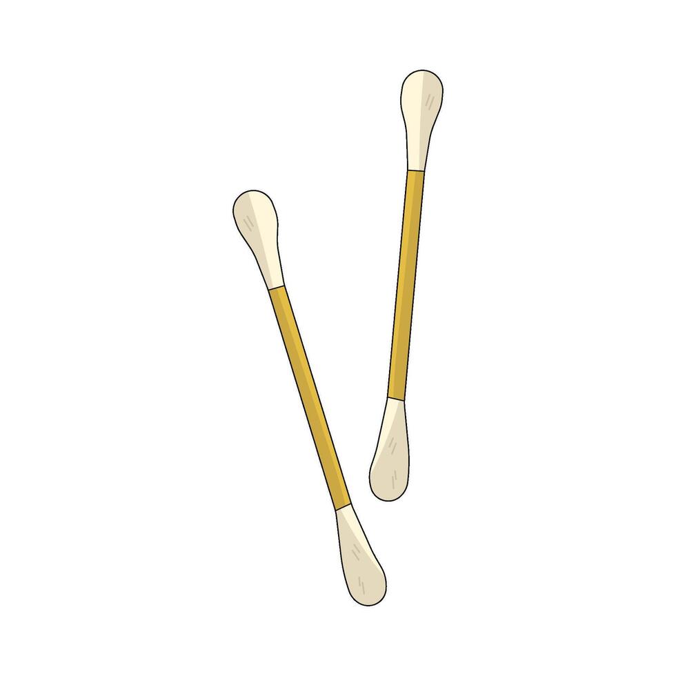 Two Cotton Swabs vector