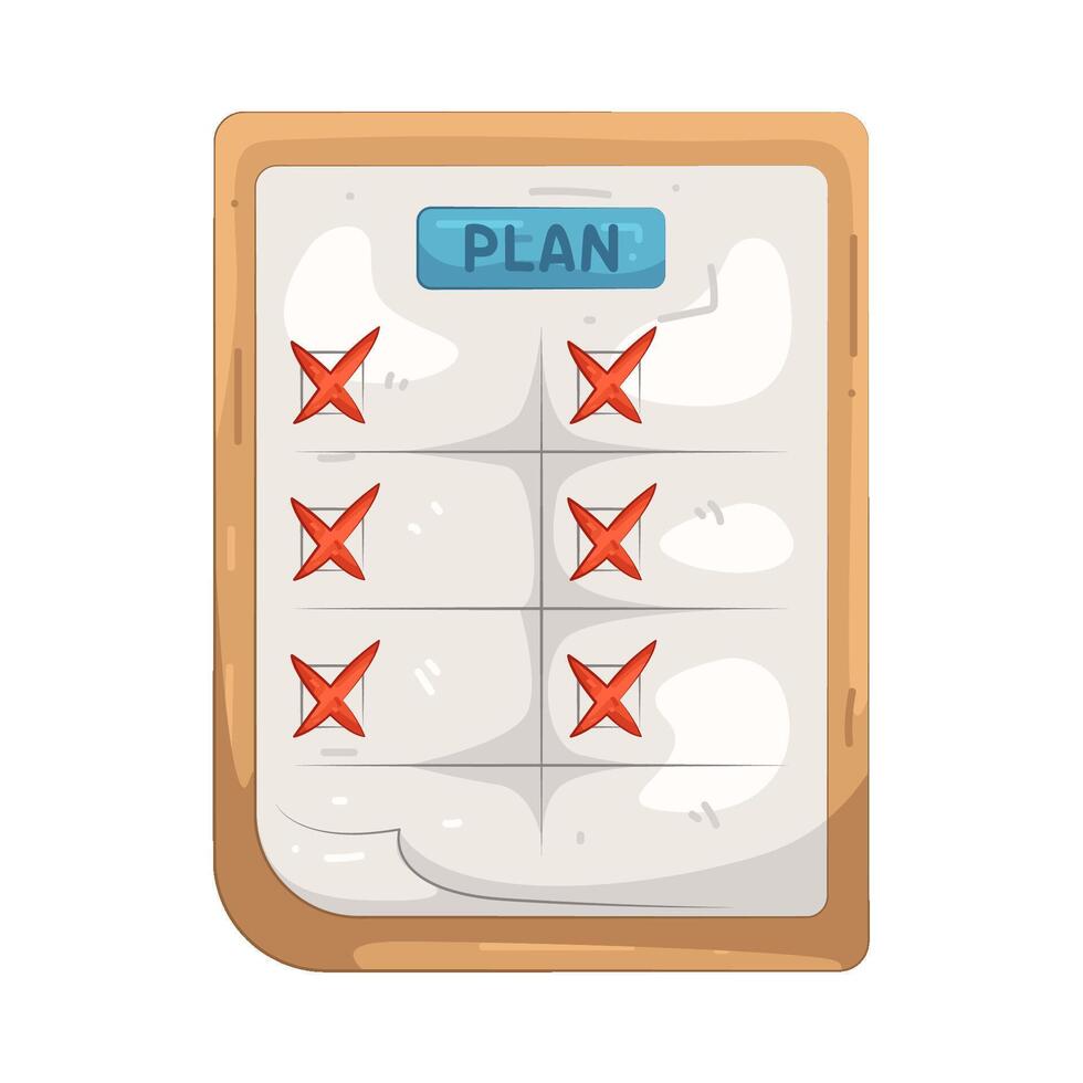 Clipboard with a Completed Plan Checklist vector