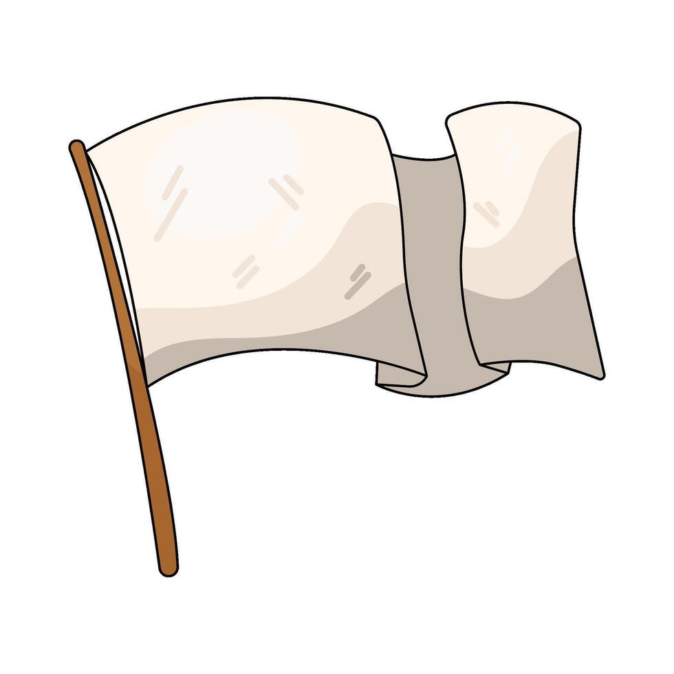 White Flag Illustration vector