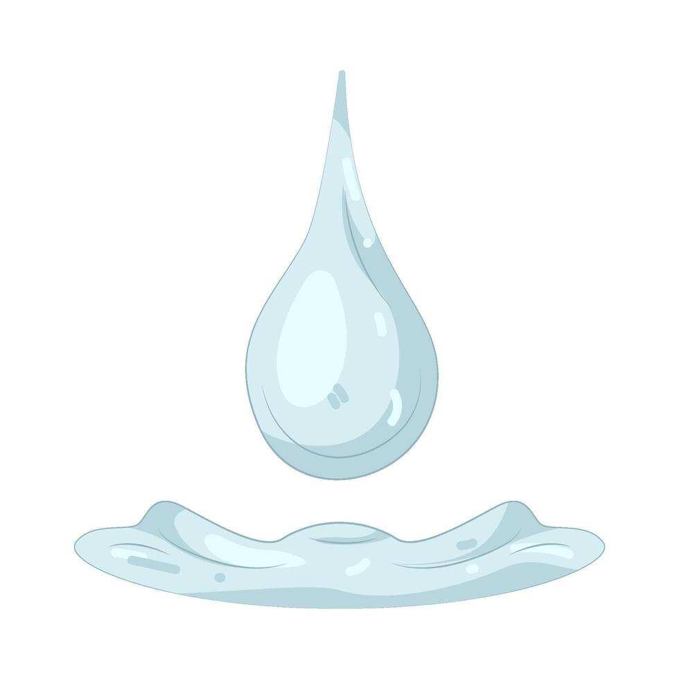 Water Drop with Splash vector