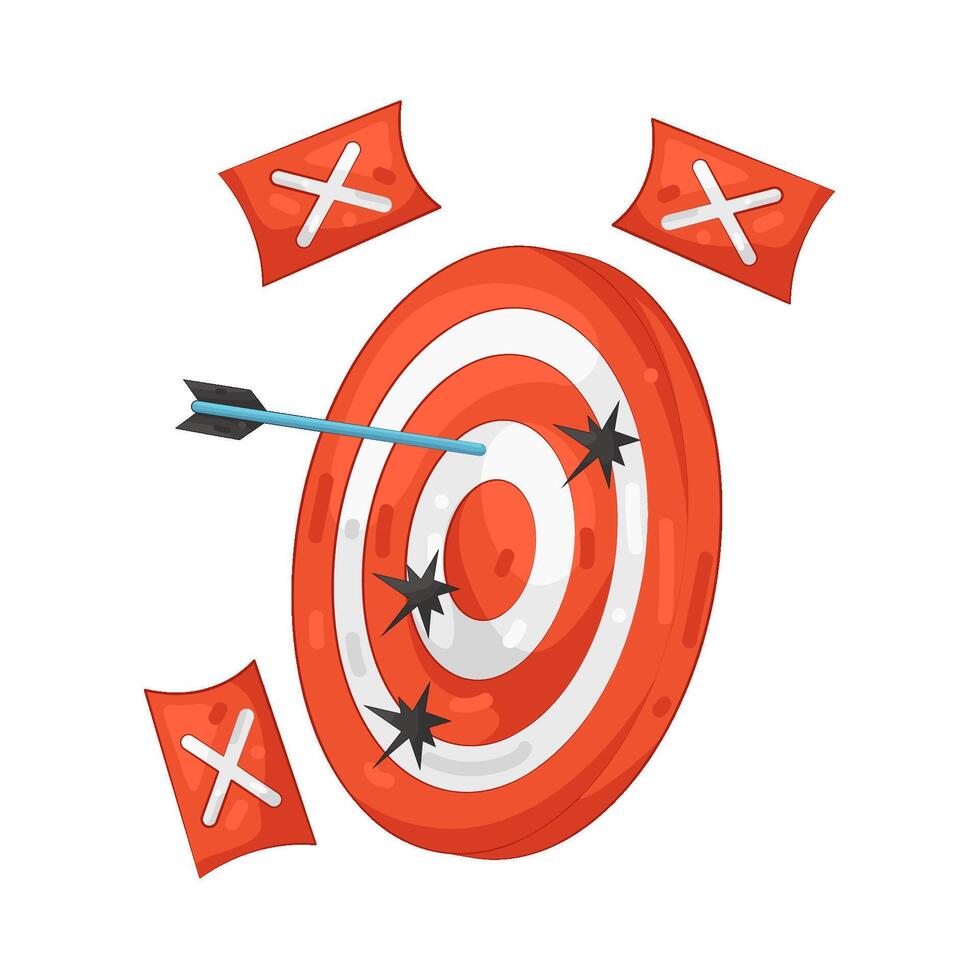 Missed Target Illustration vector
