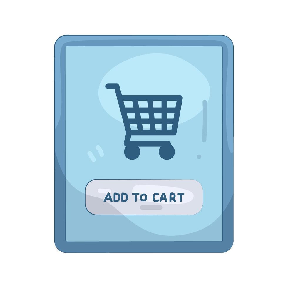 Add to Cart Shopping App vector