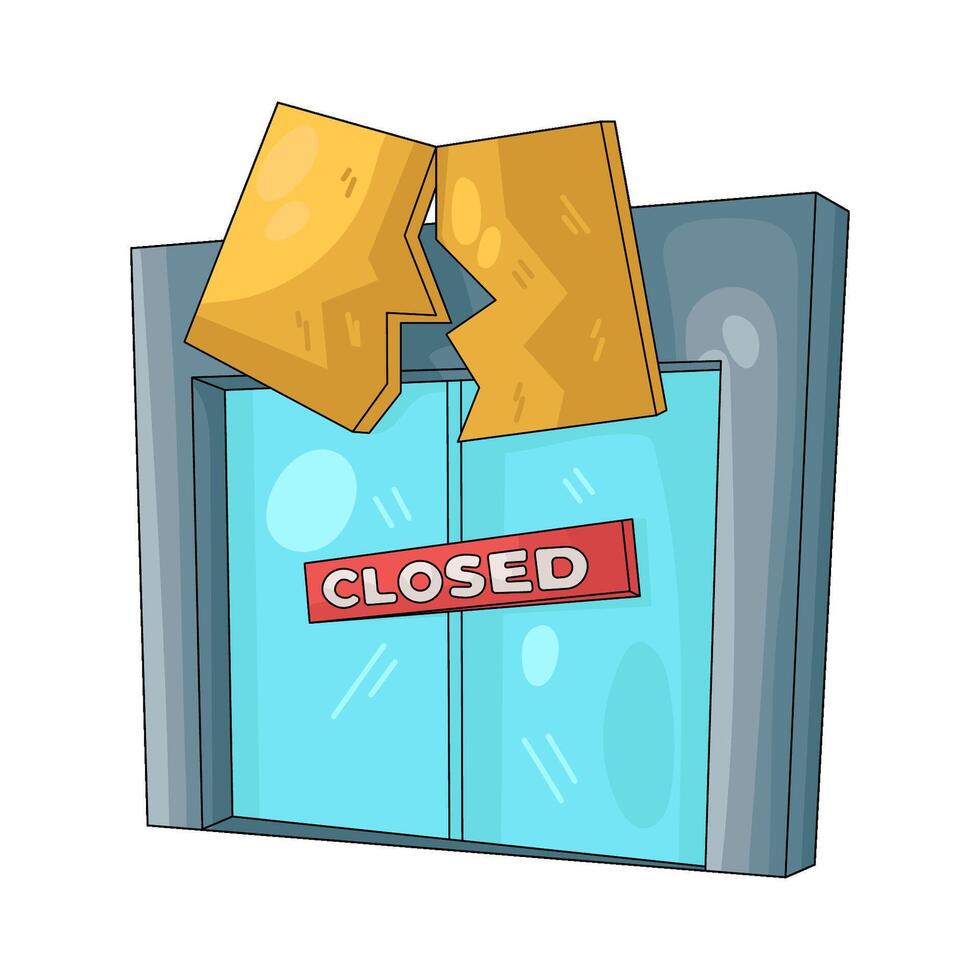 Storefront with Closed Sign vector