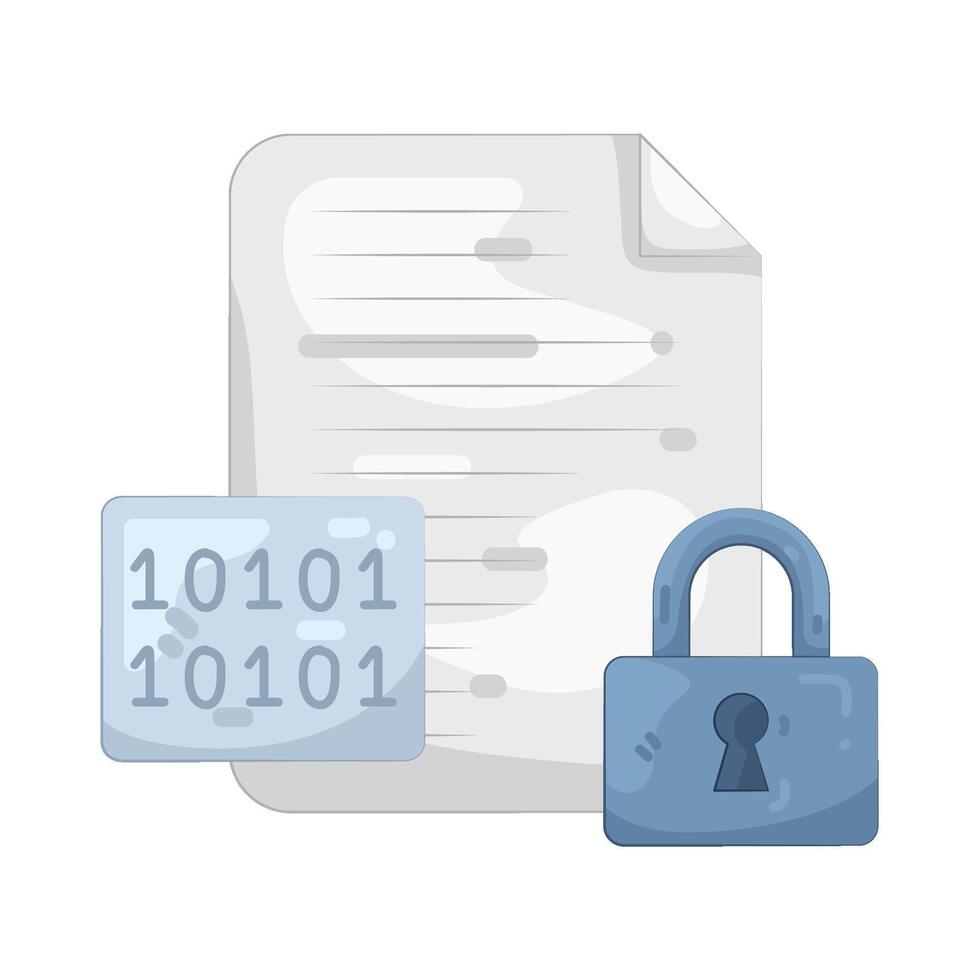 File Encryption illustration vector