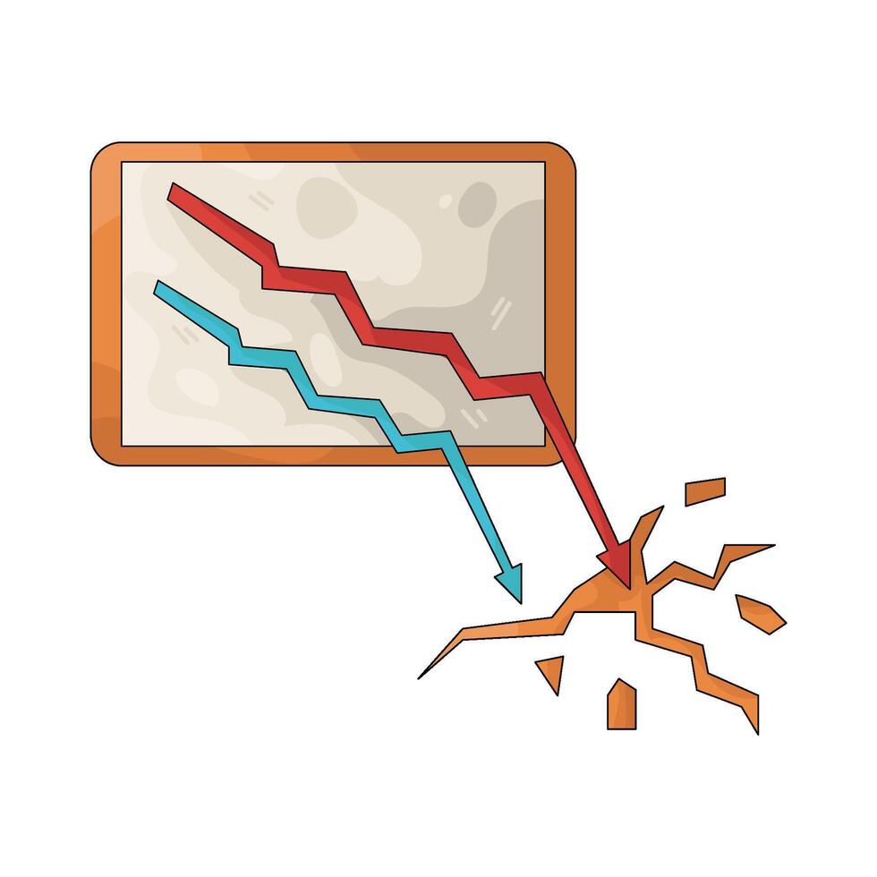 Market Crash Illustration vector
