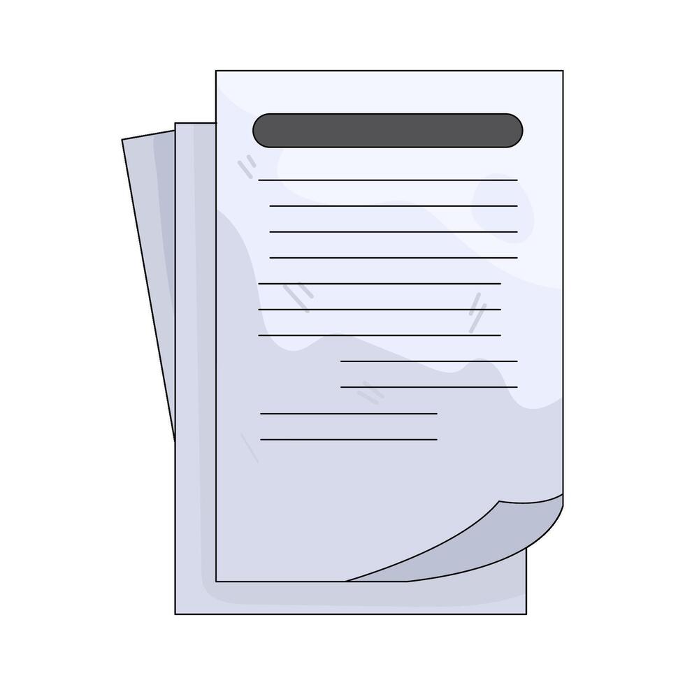 Stack of Paper Document vector