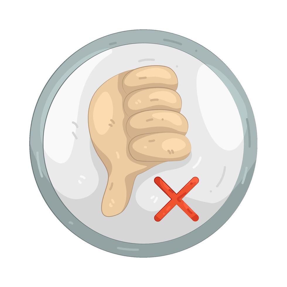 Thumbs Down Hand Gesture vector