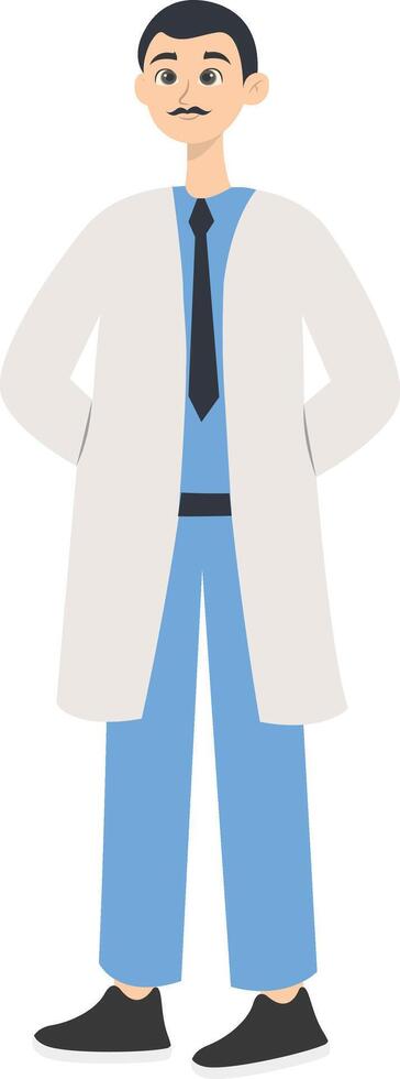 Man Medical Staff with Cartoon Concept. vector