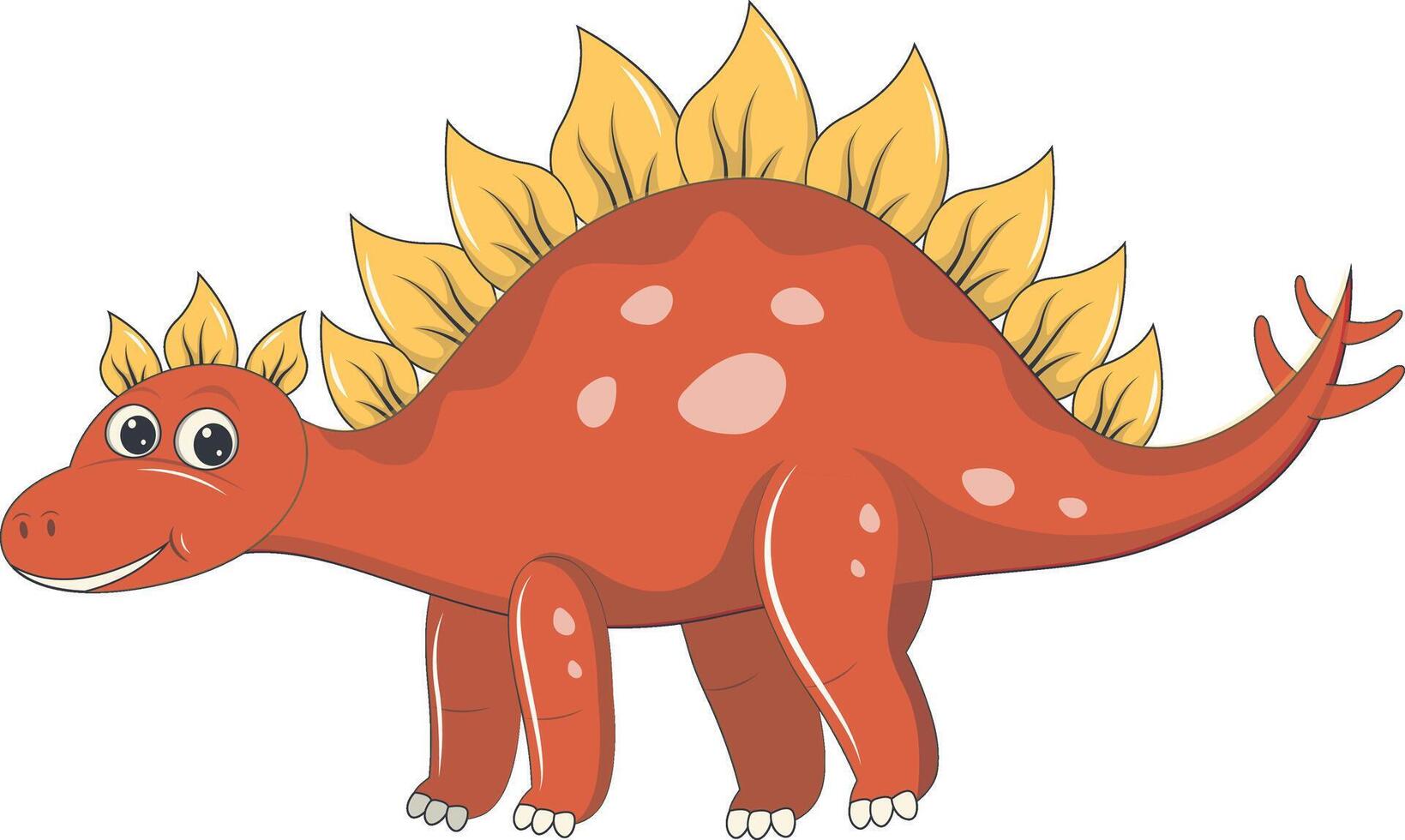 Baby Dinosaur Illustration in Cartoon Design vector