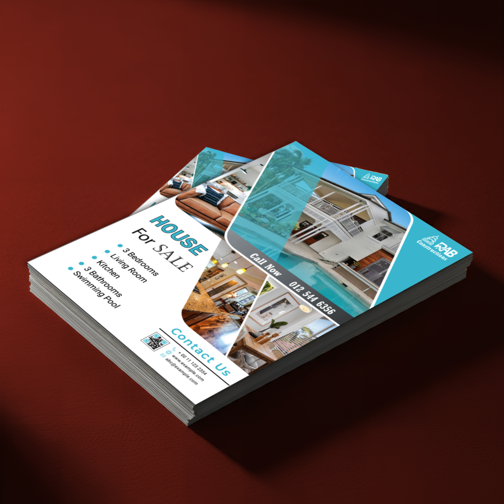 Realistic Flyer Mockup psd