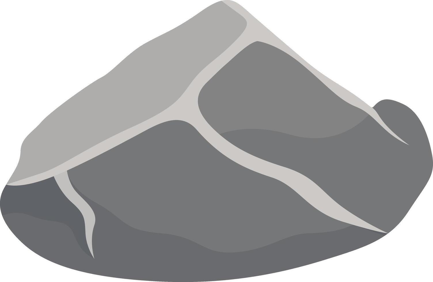 Big Rock Stone in Smooth Design. vector