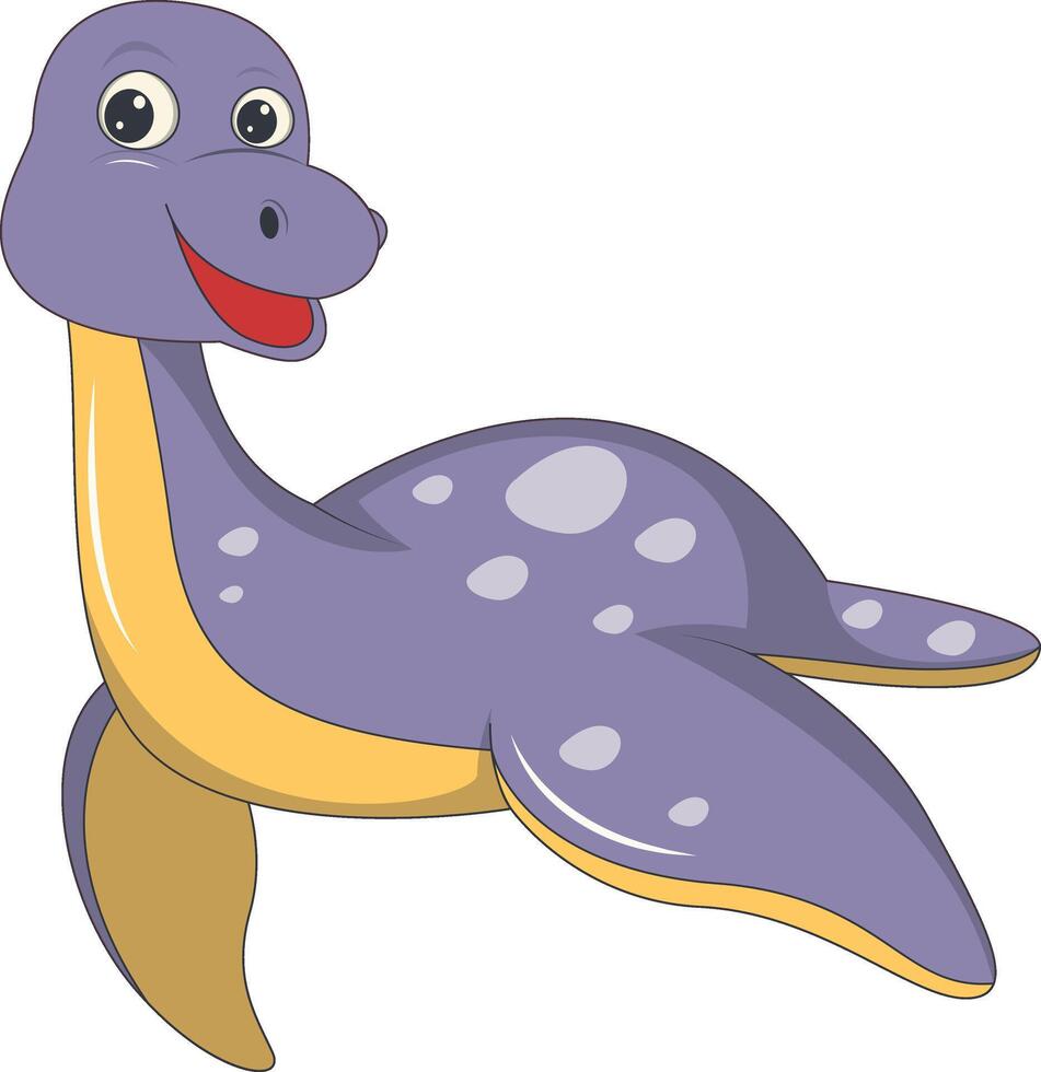 Baby Dinosaur Illustration in Cute Cartoon Design vector