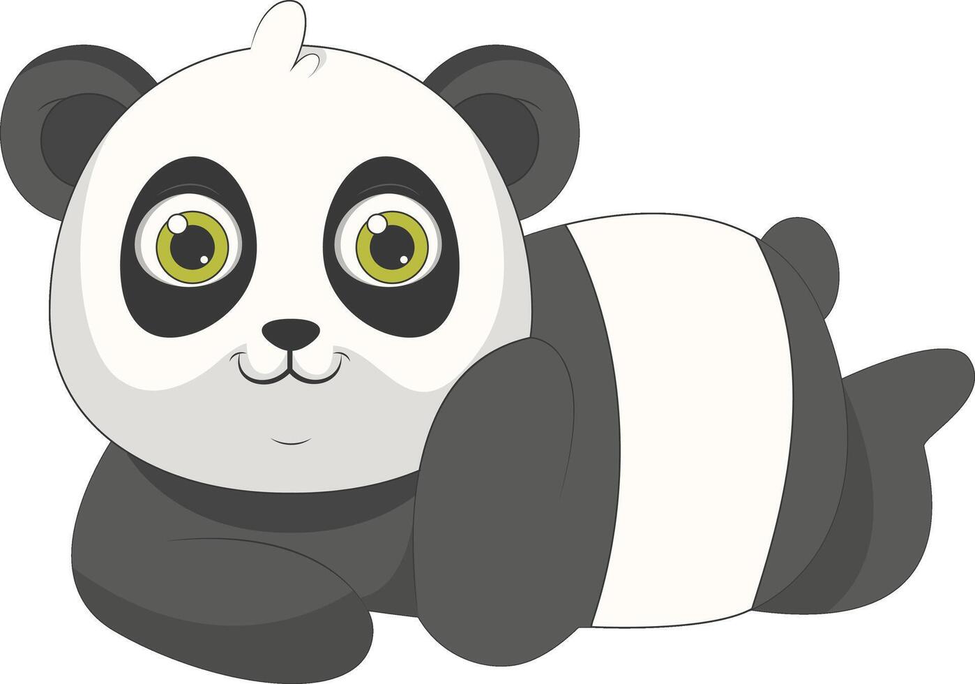 Illustration of Cute Baby Panda with Cartoon Design vector