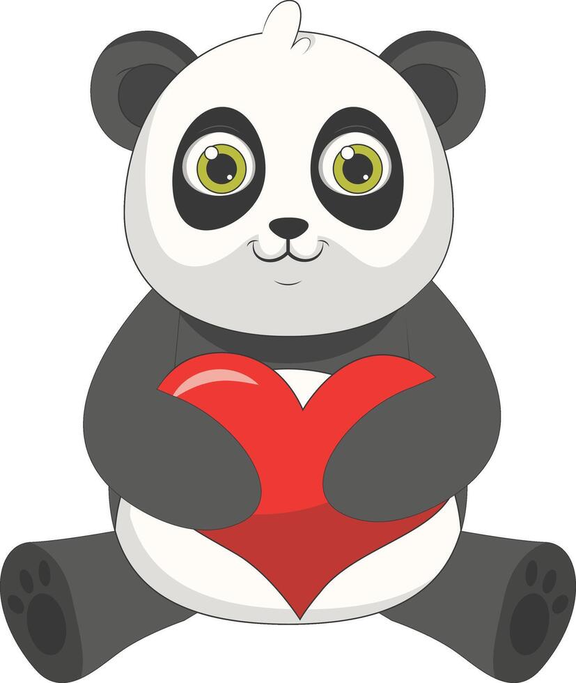 Illustration of Cute Baby Panda. vector