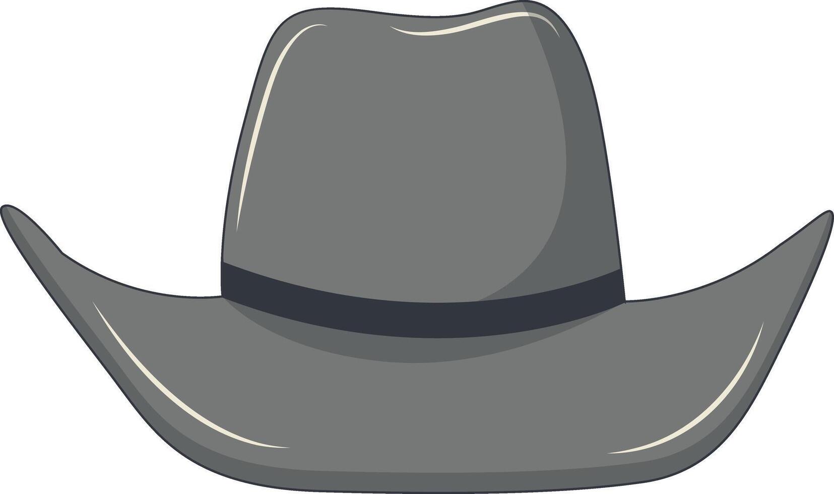 Wild West Cowboy Hat with Cartoon Design, Isolated on White Background vector