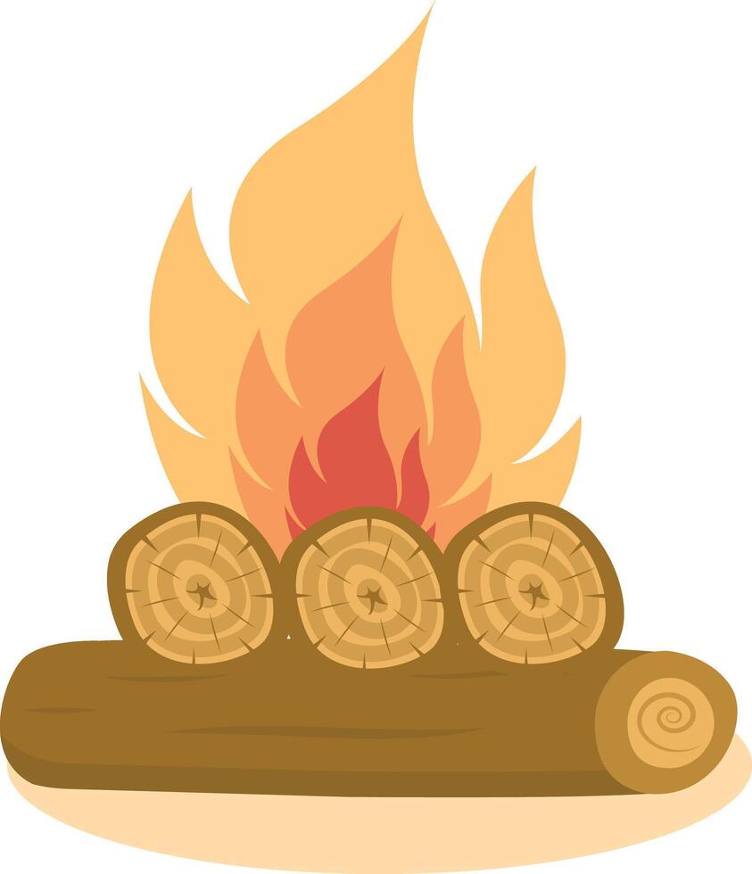 Wooden Bonfire Clipart vector