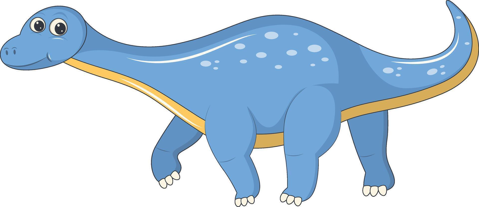 Baby Dinosaur Illustration with Cartoon Design vector