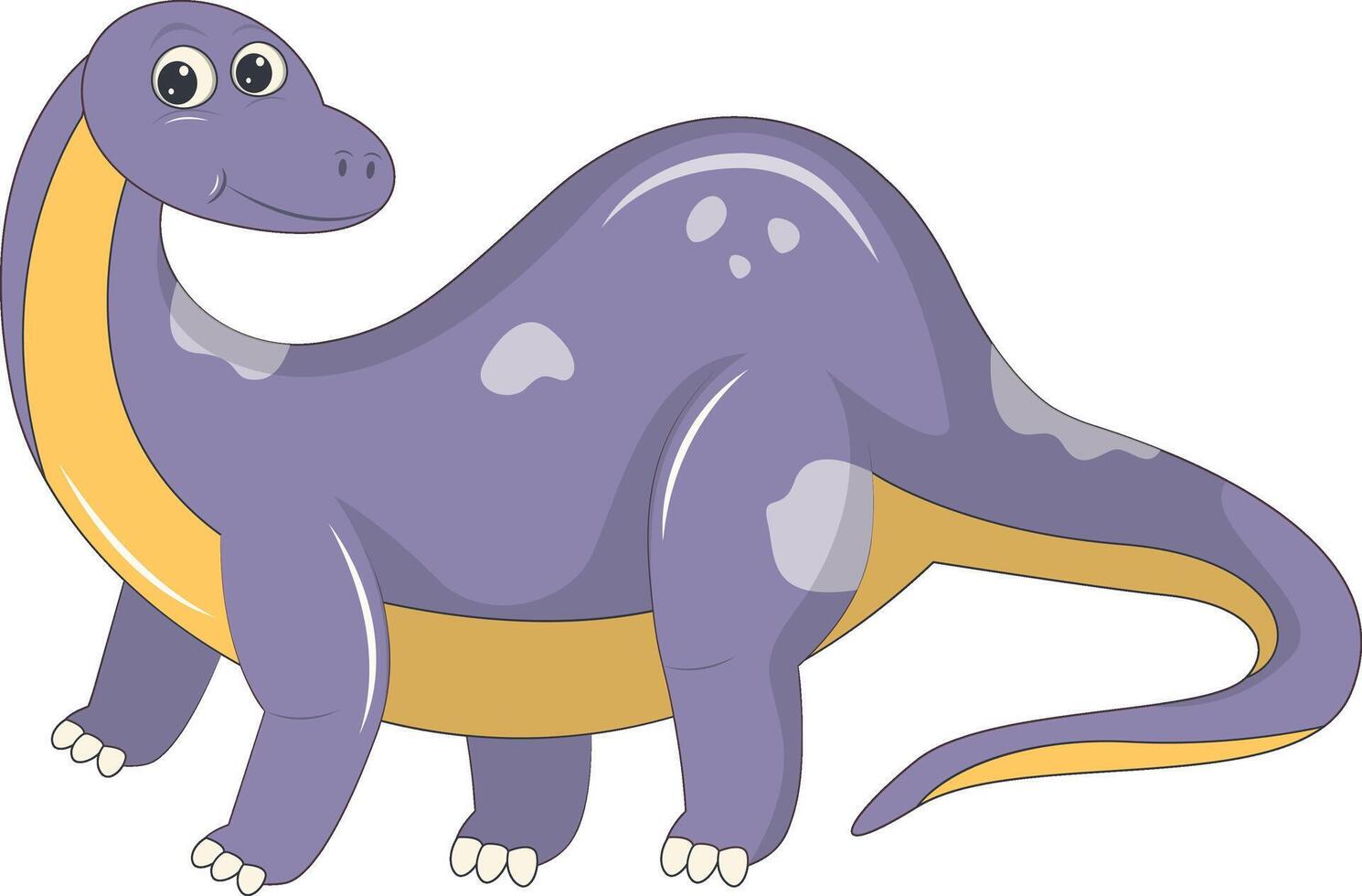 Baby Dinosaur Illustration with Cute Cartoon Design vector