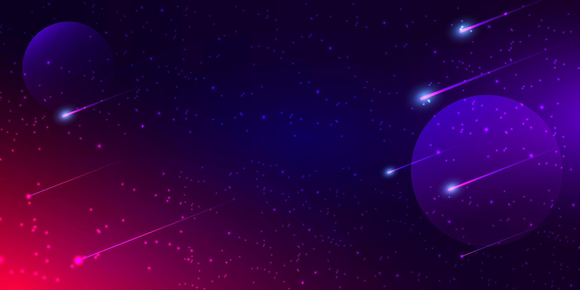 Galaxy purple and red background, abstract, space, sky full of stars, colorful universe, milky way, banner, template, cover, wallpaper, illustration vector