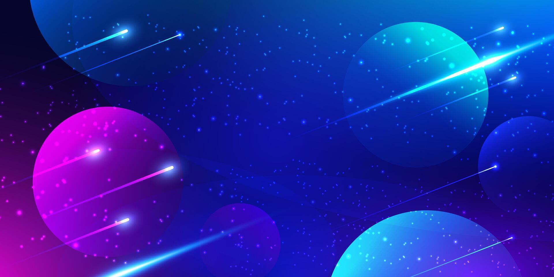 Abstract space background with colorful elements vector